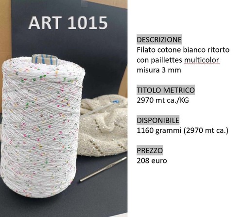 Filato cotone bianco con