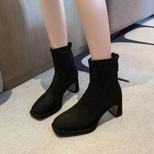 Stivaletti neri donna tacco - stivaletti,