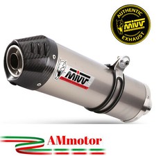 Mivv Bmw F 800 S / ST 2012 Terminale Di Scarico Moto Oval Titanio Carbonio Cap