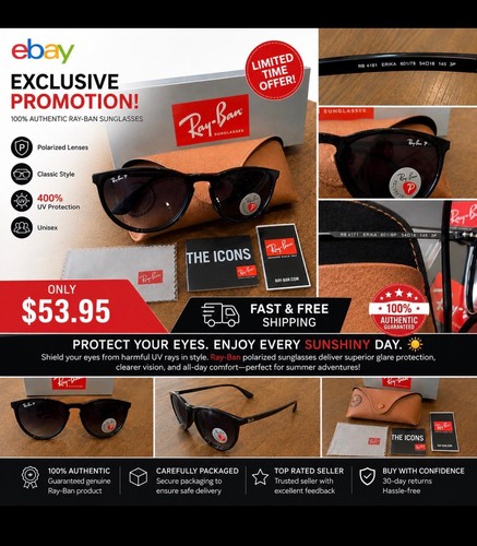 Occhiali sole ray - ray-ban, erika