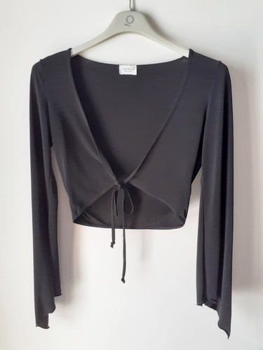 Top nero elegante maniche - a,