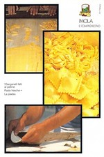 AL17-65E) CARTOLINA IMOLA COMPRENSORIO PASTA GARGANELLI PIADA BOLOGNA