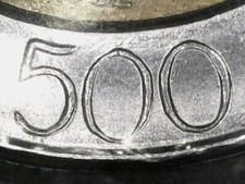 500 LIRE 1982 ERRORE - SDOPPIAMENTO DELL'ALFABETO BRAILLE E DEL VALORE [W187]