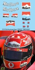 1/5 Decals per Casco Michael Schumacher 2002 F1  TBD581