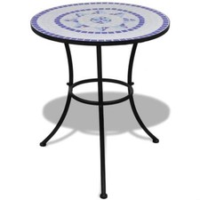 Tavolo bistrot blu e bianco 60