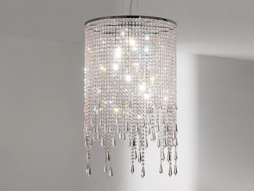 Lampadario cristallo cilindro - lampadario,