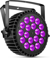 18 LED Par DMX512, UV RGB Luci