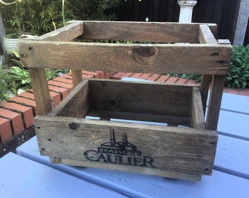 Old wooden beer - old, crate