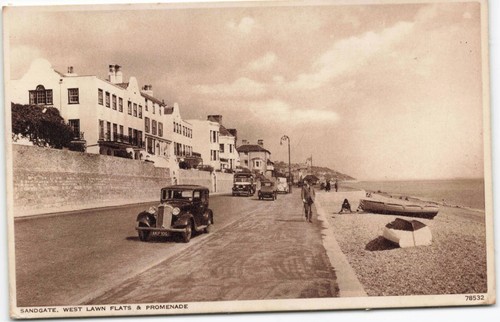 1946 postcard sandgate west - postcard,