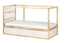 Struttura letto blu bambino con soppalco - IKEA KURA