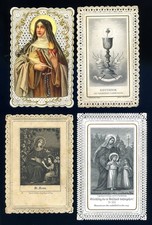 santini merlettati-holy cards lace-canivets-spitzebildichen LOTTO N.825