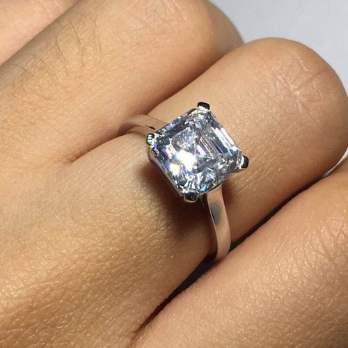 Anello fidanzamento asscher - anello, di