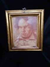 Disegno Antico A Sanguigna Raffigurante Ritratto di Beethoven. 