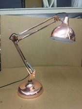 Lampada da tavolo Inglese reclinabile in rame 