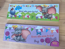 INVITI festa compleanno DUMBO  blocchetto da 30 inviti