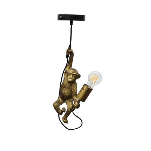 Plafoniera scimmia oro nero - oro, e