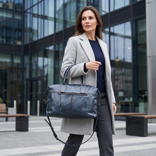 Borsetta donna vera pelle nera