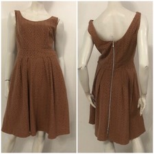 BAUM UND PFERDGARTEN Vestito abito nocciola pizzo sangallo Tg EUR 38