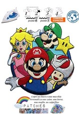 patch Super Mario Bros toppa termoadesiva iron on Luigi Principessa Peach Toad