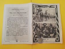 GM787 Quaderno Colonie Indigeni 1938 Ten Ivo Oliveti Medaglia Oro Scire' Tacazze