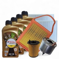 Kit Tagliando Peugeot 208 1.4 1.6 Hdi Citroen C3 II Filtri 4 Olio 5w30 Total