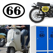 Numero 66 Ovale, Adesivo In