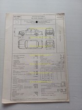 Alfa Romeo Giulietta ti 1961 scheda omologazione DGM Motorizzaz. Facsimile