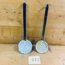 3 Mestolo Antico smaltato da