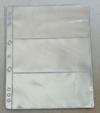 confezione 10 fogli inserti a 3 tasche x raccoglitore banconote carica laterale