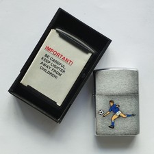 1990 - ZIPPO LIGHTER Vintage Sport Calcio Accendino PROTOTIPO Feuerzeug Briquet