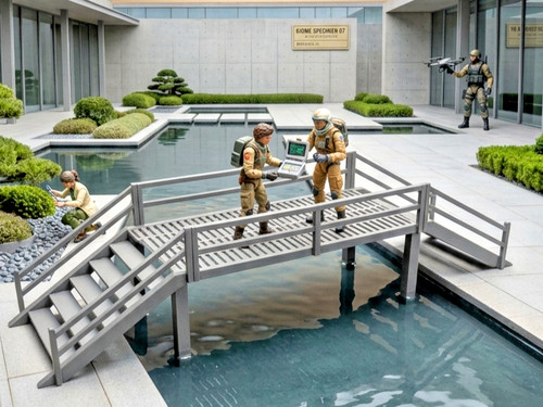 Diorama passerella ponte scala