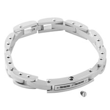 BRACCIALE UOMO ACCIAIO CENERE