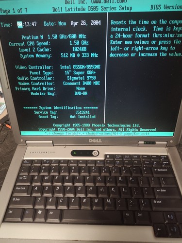 Dell latitude d505 pentium - dell,