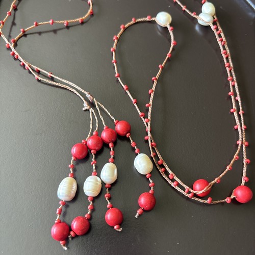 Collana lunga boho perle - collana,