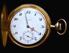 Orologio da tasca uomo Junghans Savonette, oro doppio, J15 1914-25, funzionante
