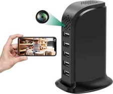 Videosorveglianza Telecamera STAZIONE DI RICARICA Spia Registra AUDIO VIDEO Wifi