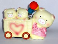 SALVADANAIO IN CERAMICA VINTAGE ANNI 80 MAIALINI POTTERY COIN BANK PINKY PIGGY