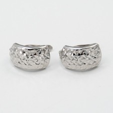 Orecchini in oro bianco 18 kt a bottone E.433