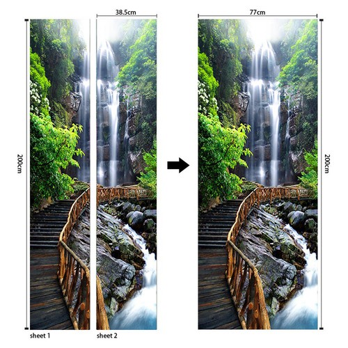 2pcs cascata scale legno - ,