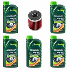Filtro olio motore HF140 set 10W40 5 litri per Yamaha WR 250 YZ 450 WR450 YZ250