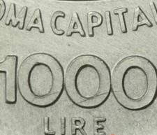 ERRORE 1000 LIRE 1970 ARGENTO