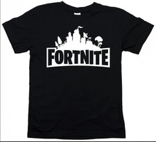 TSHIRT FORTNITE MAGLIA MAGLIETTA COTONE 100%  BIMBO /BIMBA BIANCO o NERA