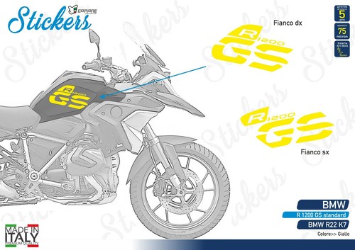 Adesivi fianco serbatoio - adesivi, moto