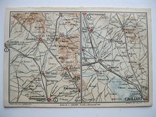 stampa antica MAPPA SERRAMANNA