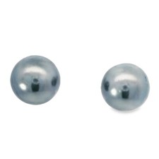 Orecchini In Perla Coltivata Grigia Blu FW In Argento Sterling Di 10,5mm