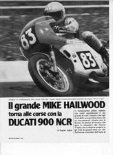 advertising Pubblicità TEST DUCATI 900 NCR 1978 M HAILWOOD MAXIMOTO MOTOITALIANE