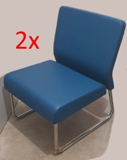 2x poltrone sedie divanetti sala attesa Slastic by SBS modulo dritto colore blu