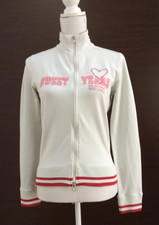 SWEET YEARS  FELPA BIANCO PANNA CON DETTAGLI ROSA TG M