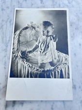 BAMBINO CULLA 1940 VECCHIA CARTOLINA FOTOGRAFICA  OLD PHOTOCARD