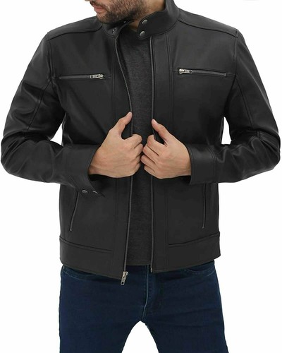 Giacca pelle uomo moto - uomo,